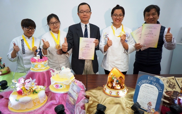 挑戰日本國際料理藝術大賽　大葉大學學生勇奪金牌圖