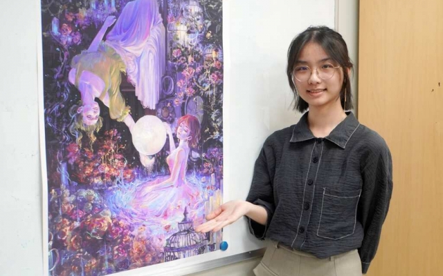 大葉大學李韋臻勇奪金匠獎優獎　《月與少女和夢的搖籃》作品獲青睞圖